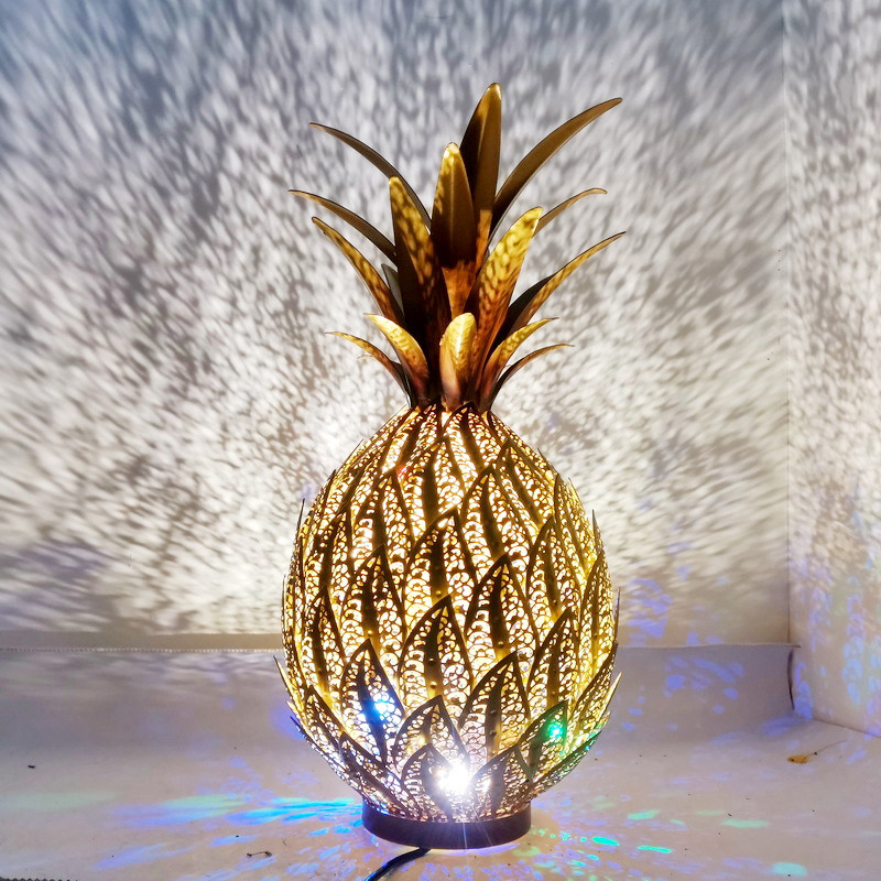 创意菠萝造型充插两用金属工艺品