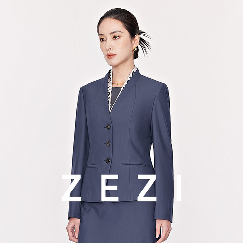 zei精纺羊毛西服套装通勤西装女