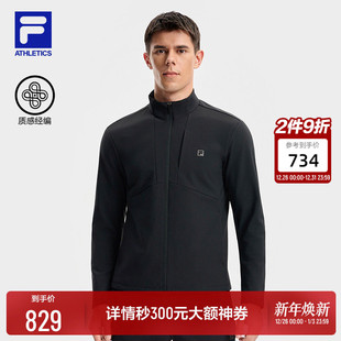 外套2025冬新款 针织长袖 健身运动简约基础上衣 斐乐官方男士 FILA