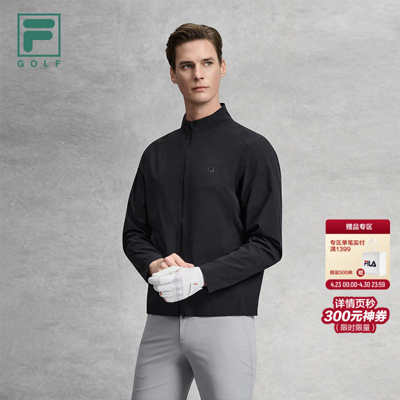 FILA 斐乐高尔夫男士梭织外套男2026夏季新款运动基础立领上衣