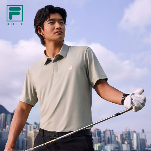许龙一同款FILA 斐乐高尔夫男士短袖POLO衫夏季防晒透气运动上衣