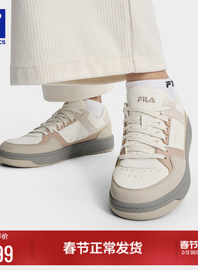 FILA 斐乐官方女鞋TARGA 1+网球生活鞋2025冬季新款圆盾鞋1+板鞋