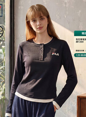 FILA斐乐针织网球长袖T女