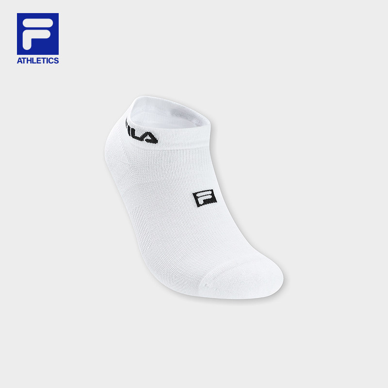 FILA 斐乐高尔夫官方女袜低腰袜冬季运动袜袜子休闲短袜白色百搭