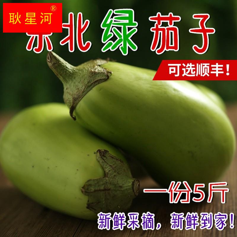 东北特产大绿茄子农家自种新鲜现摘绿皮茄子生吃青茄蔬菜 5斤包邮