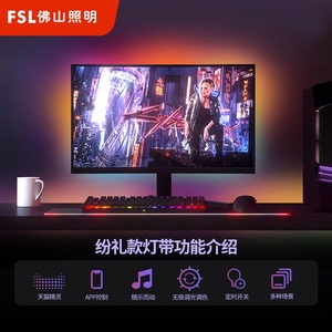 wk佛山照明智能彩光灯带客厅led调光变色rgb氛围家用柔性灯条霓虹