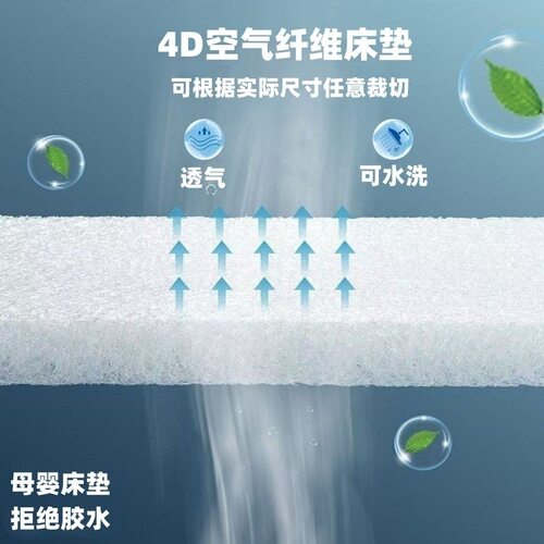 4D空气纤维床垫儿童婴儿学生折叠拼接床垫飘窗垫3D水洗POE塌塌米