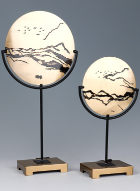 新中式摆件纯铜工艺品别墅酒店高端装饰金属古典创意家居客厅