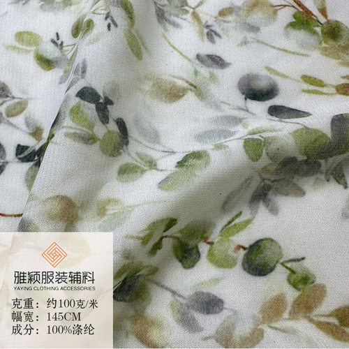 花卉半透雪纺高档布料家纺连衣裙防晒飘逸软面料现货供应数码