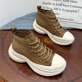 2024秋冬新款 百搭舒适超轻运动鞋 增高松糕鞋 高帮休闲鞋 水上漂单鞋