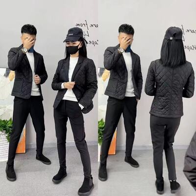 秋款男士薄棉西服外套