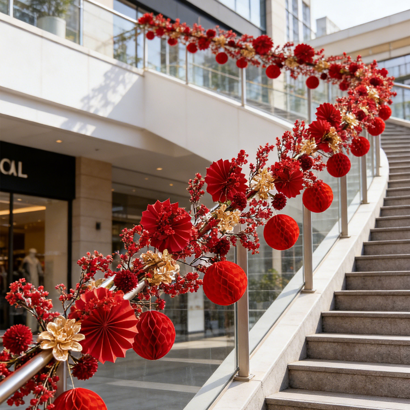 红色花艺仿真花造景假花藤条门头楼梯栏杆店铺春节过新年装饰挂件,家居饰品,仿真花/假花,淘宝优惠券,粉丝福利购,淘宝优惠卷