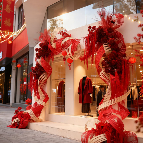 2026新年装饰场景布置店铺