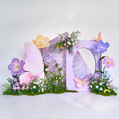 假花摆件高端轻奢打卡点场景布置