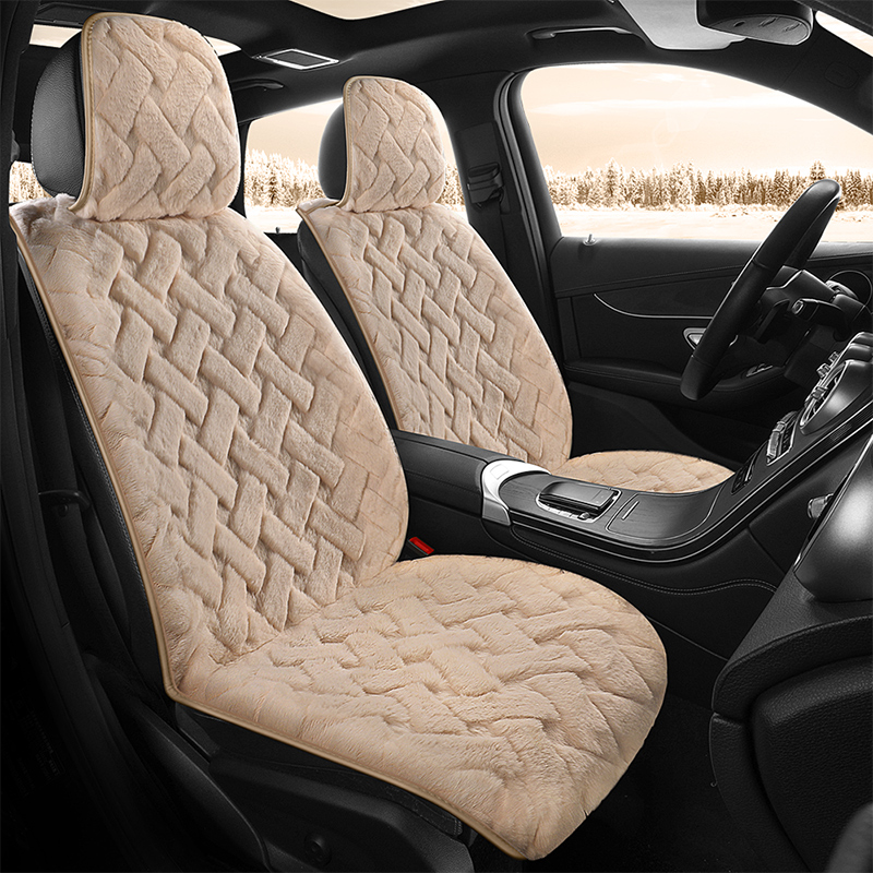 新款汽车坐垫冬季加绒车载单片座垫短毛绒后排加厚连体分体座椅垫