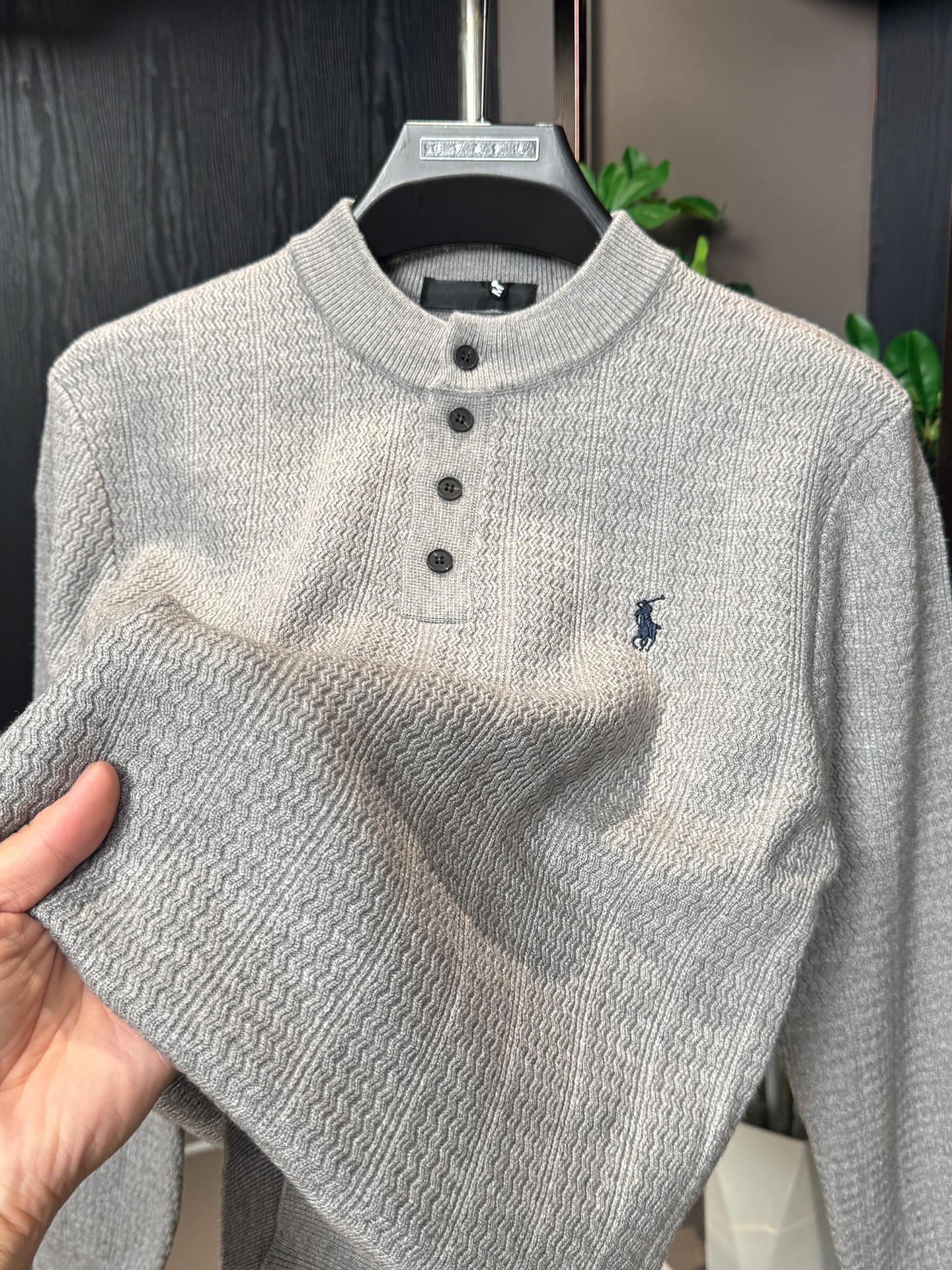 保罗小马标简约风秋冬薄款休闲男士毛衣针织衫2025新款内搭打底衫