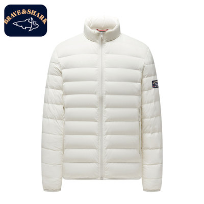 勇士鲨鱼2025新款男士立领轻薄排骨羽绒服薄款高级感压缩轻便薄款