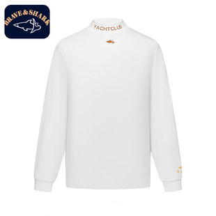 半高领长袖 新款 T恤打底简约百搭 勇士鲨鱼2025秋季 BRAVE&SHARK