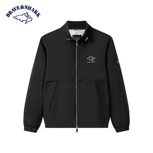 立领简约宽松外套夹克轻奢 男士 BRAVE&SHARK 勇士鲨鱼25春秋新款