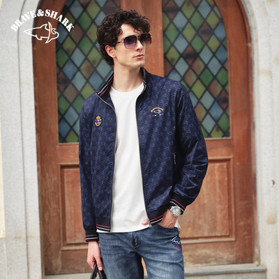 勇士鲨鱼立领夹克外套