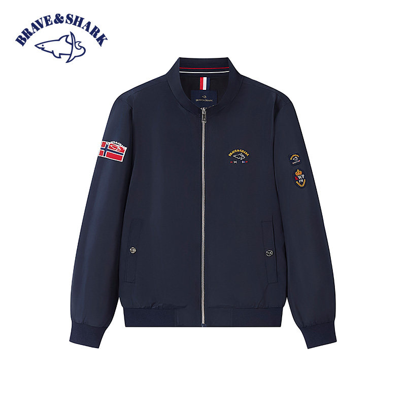勇士鲨鱼男款外套夹克时尚百搭