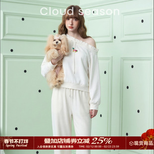 CLOUDSEASON抽绳糯米裤子女时尚洋气时髦轻奢高级感2026新款裤子