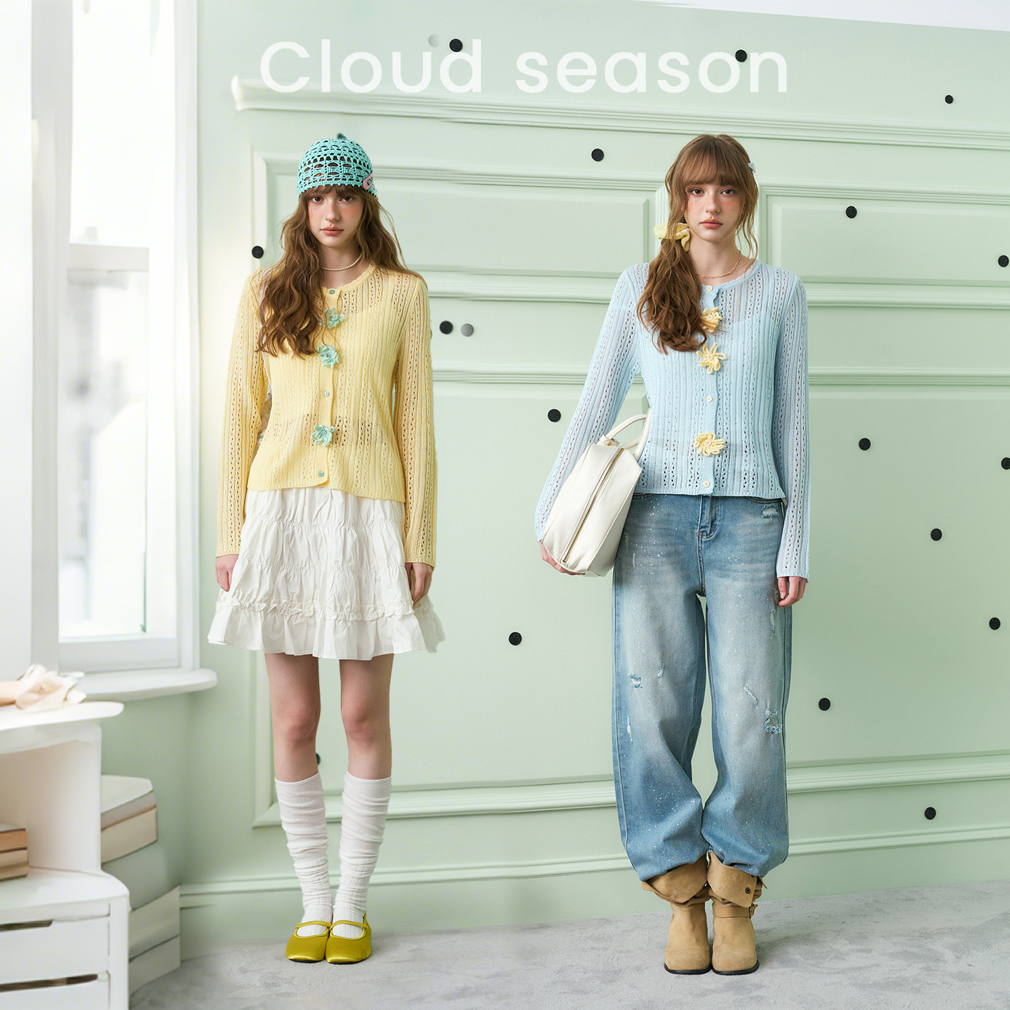 CLOUDSEASON少女心事针织开衫
