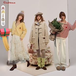 CLOUDSEASON长外套/开衫毛衣女/半裙2026春季新款套装女外套女