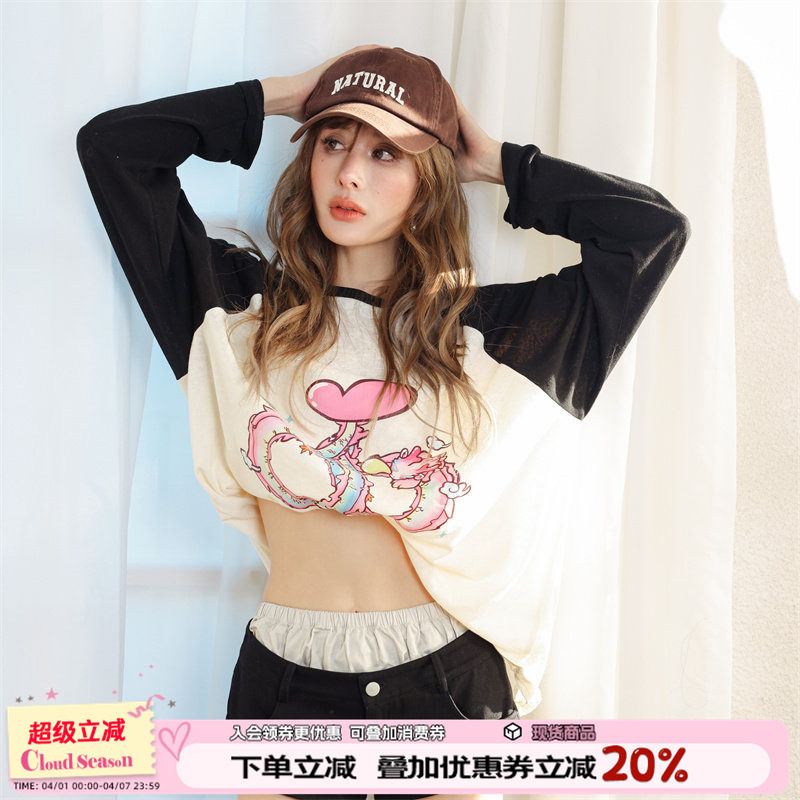 CLOUDSEASON假两件黑色超短裤辣妹小个子2026新款性感休闲裤子女