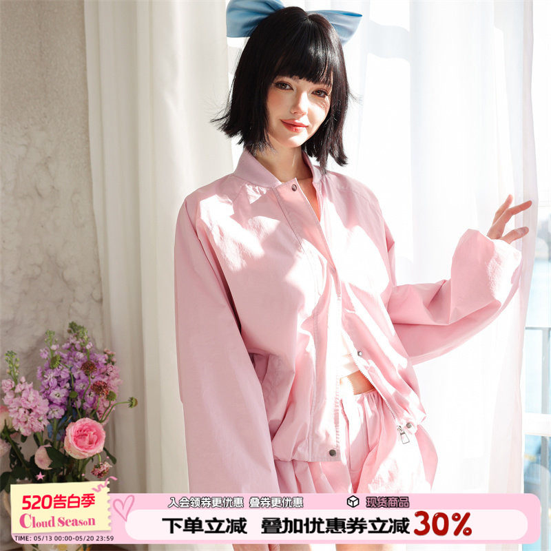 CLOUDSEASON运动防晒上衣短裤套装女2026新款小个子休闲时尚穿搭