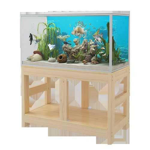 鱼缸架子实木地柜多层置物架组缸架子简约鱼缸桌缸架松木鱼缸底座