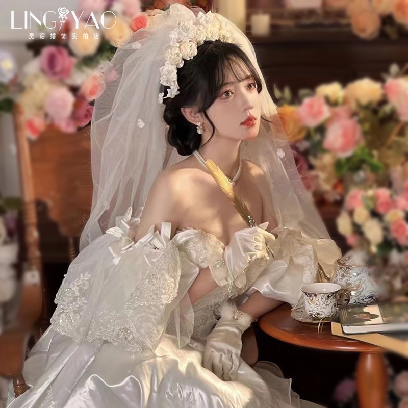 新娘复古花包韩式蓬蓬港风仙女头发饰