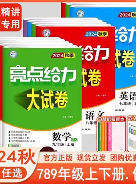 2024版 亮点给力大试卷语文数学英语物理化学七八九年级上册下册人教江苏教版同步跟踪必刷题期末冲刺试卷必刷题学霸提优课时作业