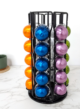 Vertuo系列胶囊咖啡展示收纳架360度旋转 可存放30颗（不含胶囊）