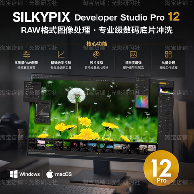 专业RAW处理软件极致画质还原自然肤色商业摄影智能降噪镜头校正