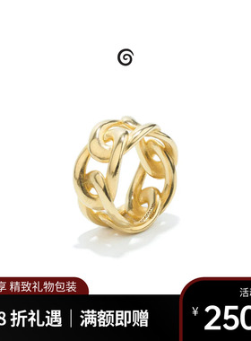 Goossens法国品牌Lhassa环型戒指 金色米金色