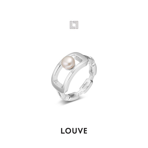 Louve珍珠戒指简约轻奢