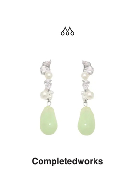 Completedworks英国小众品牌高级感复古珍珠树脂耳环