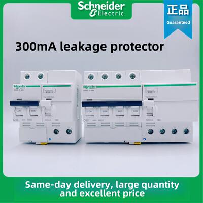 施耐德小型漏电保护器IC65N 2P 4P漏保32A 63A100A 漏电电流300mA