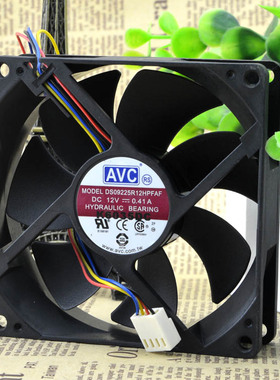 AVC 9025 9cm/厘米4针/线 DS09225R12HPFAF PWM CPU散热 机箱风扇