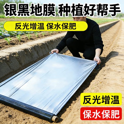 银黑双色地膜打孔带孔农业种植膜
