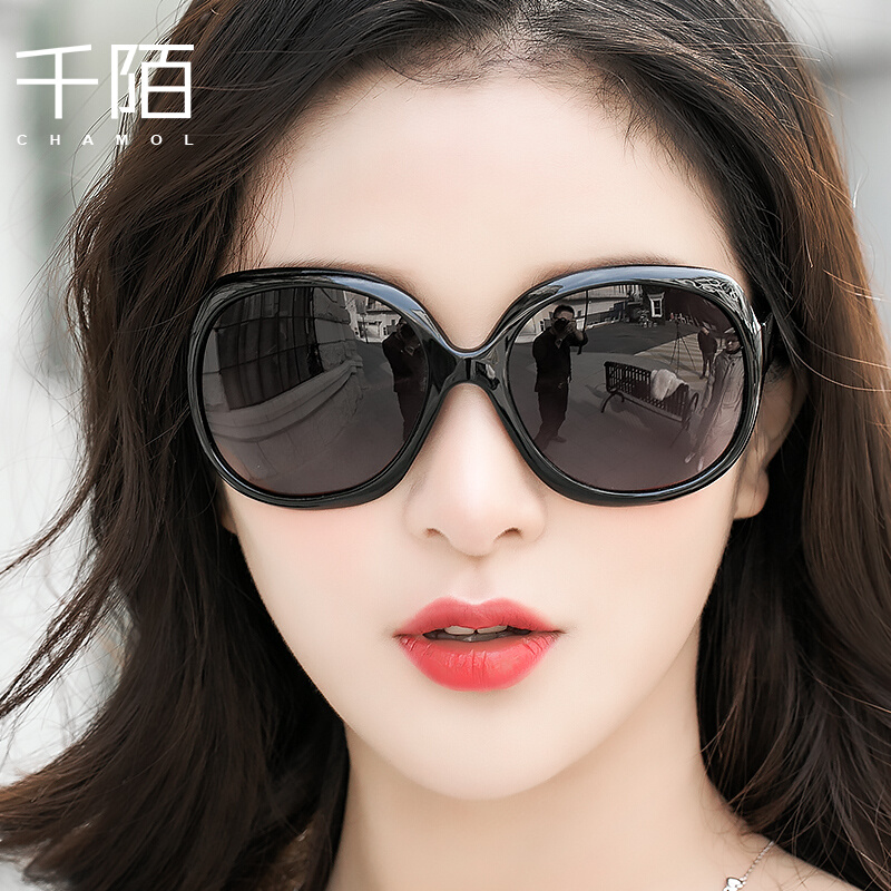 偏光女大框墨镜女简q约防晒太眼镜女防晒圆脸显瘦方脸大脸