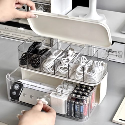 数据线收纳盒绕线器手机充电器