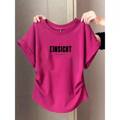 设计感正肩显瘦短袖T恤女夏天