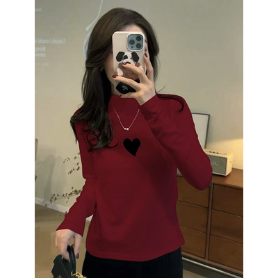 半高领打底衫女春秋冬洋气加厚