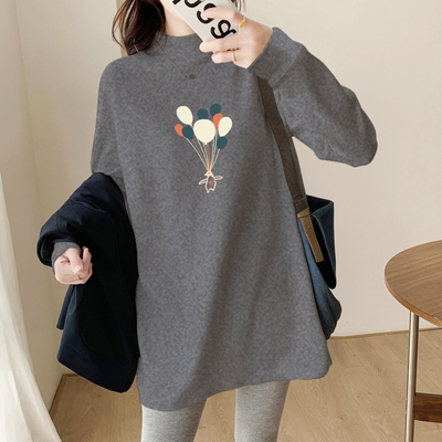 大码半高领打底衫女秋冬内搭宽松