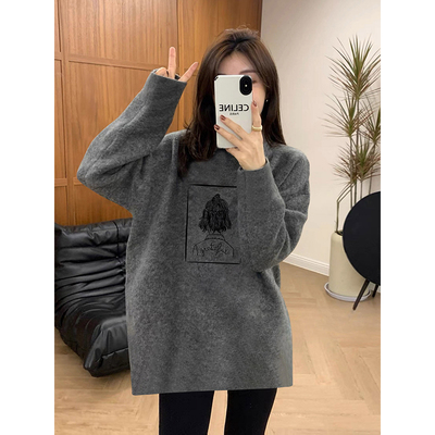 中长款遮屁股打底衫女德绒加厚