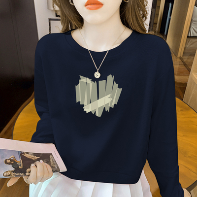 2024年新款藏蓝色长袖卫衣女