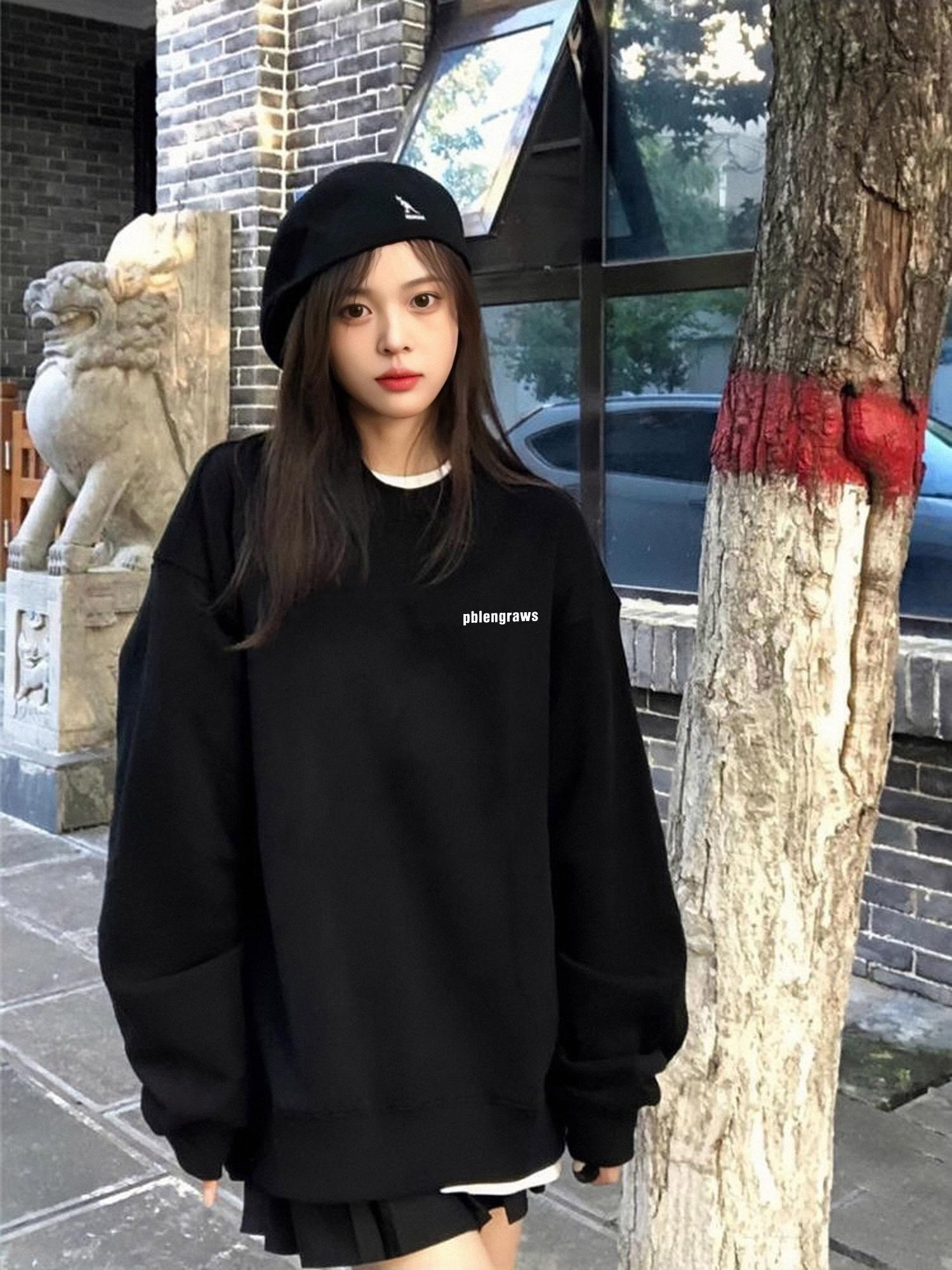 高街潮牌ins春秋季加绒纯棉卫衣