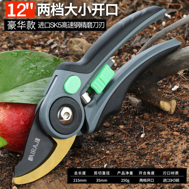 日本进口钢修枝剪果树木花卉园林艺滑轮省力嫁接sk5修枝剪刀家用